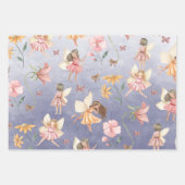 Schmetterlinge Gnome & Flügelgarten Lila Geschenkpapier Set (Vorderseite)