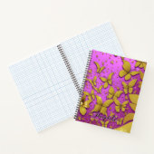Schmetterlinge Gold Glitzer Rosa Hintergrund Notizblock (Innenseite)