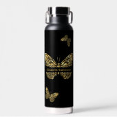 Schmetterlinge-Goldschrift Trinkflasche (Vorne)