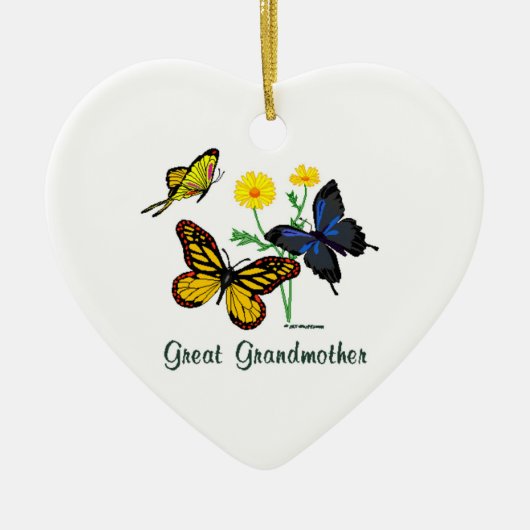 Schmetterlinge groß - Großmutter Keramikornament (Vorne)