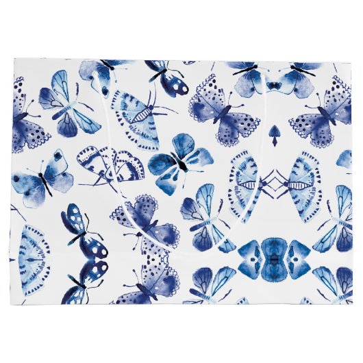 Schmetterlinge große Geschenktasche Geschenktüte (Rückseite)