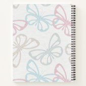 Schmetterlinge (große Größe) Notizblock (Rückseite)