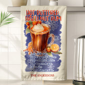 Schmetterlinge Hazelnut Rum Weihnachtscocktail Rez Geschirrtuch