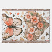 Schmetterlinge, Herzen und Blume Decke (Vorderseite)