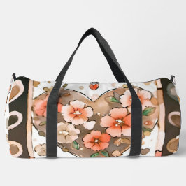 Schmetterlinge, Herzen und Blume Duffle Bag
