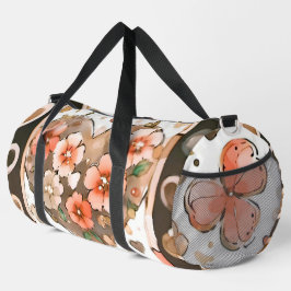 Schmetterlinge, Herzen und Blume Duffle Bag