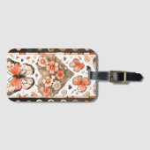 Schmetterlinge, Herzen und Blume Gepäckanhänger (Vorderseite (Horizontal))