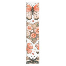 Schmetterlinge, Herzen und Blume