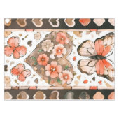 Schmetterlinge, Herzen und Blume Tischdecke (Vorderseite (Horizontal))