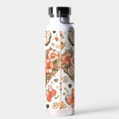 Schmetterlinge, Herzen und Blume Trinkflasche (Links)