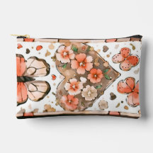 Schmetterlinge, Herzen und Blume