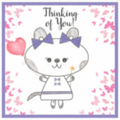 Schmetterlinge, Herzen und Bögen, die schmierig si Aufkleber (Vorderseite)