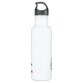 Schmetterlinge, Herzen und Wirbel Edelstahlflasche (Rückseite)