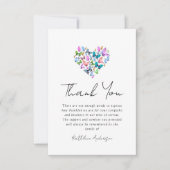 Schmetterlinge Herzinfarkt Foto Beileid Beerdigung Dankeskarte (Vorderseite)