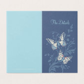 Schmetterlinge Himmelblau Hochzeitsplan (Außenseite Aufgefaltet)
