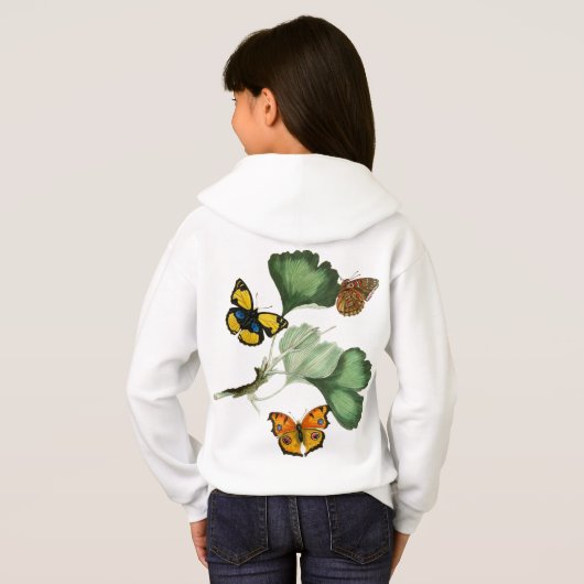 Schmetterlinge Hoodie (Schwarz voll)