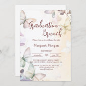 Schmetterlinge I Floral Bridal Brunch Einladung (Vorne/Hinten)