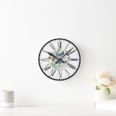 Schmetterlinge Illustration rund Uhr (Zuhause)