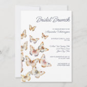 Schmetterlinge im Brautparty Einladung (Vorderseite)