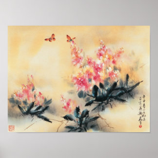 Schmetterlinge im Frühjahrspalast Poster