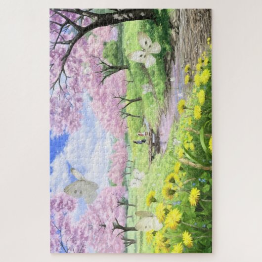 Schmetterlinge im Frühling Puzzle (Vertikal)