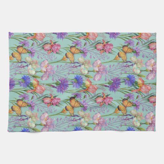 Schmetterlinge im Garten Geschirrtuch (Horizontal)