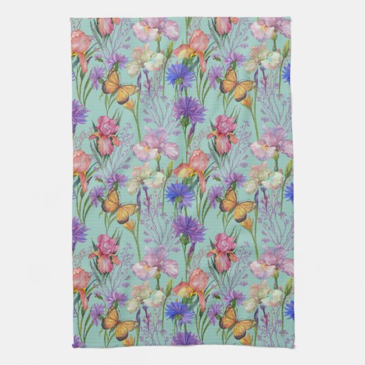 Schmetterlinge im Garten Geschirrtuch (Vertikal)