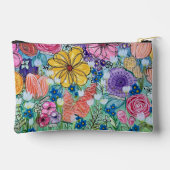 Schmetterlinge im Garten, leuchtende Florals Zubehörtasche (Rückseite)