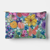 Schmetterlinge im Garten, leuchtende Florals Zubehörtasche (Vorderseite)