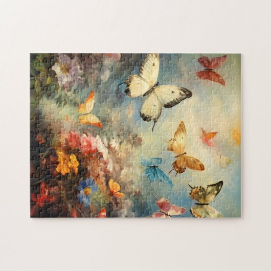 Schmetterlinge im Gartenpuzzle Puzzle (Horizontal)