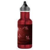 Schmetterlinge im hochroten Mondschein Trinkflasche (Rechts)
