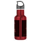 Schmetterlinge im hochroten Mondschein Trinkflasche (Rückseite)
