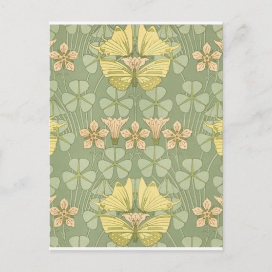 Schmetterlinge im Jugendstil Postkarte (Vorderseite)