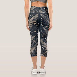 Schmetterlinge im Mondlicht Capri Leggings