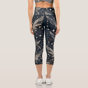 Schmetterlinge im Mondlicht Capri Leggings