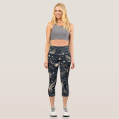 Schmetterlinge im Mondlicht Capri Leggings (Vorderseite)
