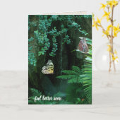 Schmetterlinge im tropischen Garten, um sich bald  Karte (Gelbe Blume)