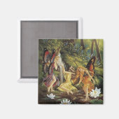 Schmetterlinge im Wald Magnet (Vorderseite/Rückseite)