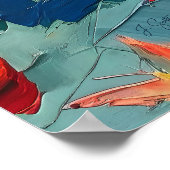 Schmetterlinge in Bewegung – Expressiver abstrakte Poster (Ecke)