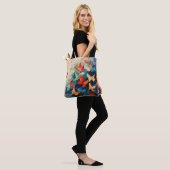 Schmetterlinge in Bewegung – Expressiver abstrakte Tasche (Am Model)