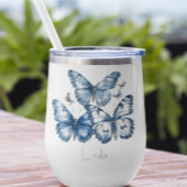 Schmetterlinge in Delft Blue, anpassbar