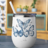 Schmetterlinge in Delft Blue, anpassbar