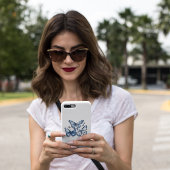 Schmetterlinge in Delft Blue, anpassbar Case-Mate iPhone Hülle