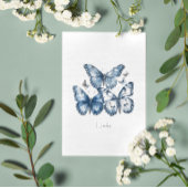 Schmetterlinge in Delft Blue Postkarte