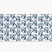 Schmetterlinge in Delft Blue Yogamatte