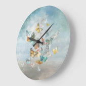 Schmetterlinge in den Wolken Große Wanduhr (Winkel)