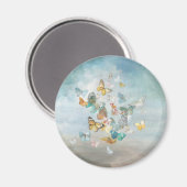 Schmetterlinge in den Wolken Magnet (Vorderseite/Rückseite)