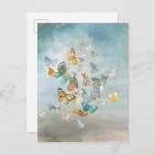 Schmetterlinge in den Wolken Postkarte (Vorne/Hinten)