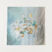 Schmetterlinge in den Wolken Wandteppich (Vorderseite)