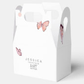 Schmetterlinge in der Air Girl Babydusche Weiß Geschenkschachtel (Geöffnet)